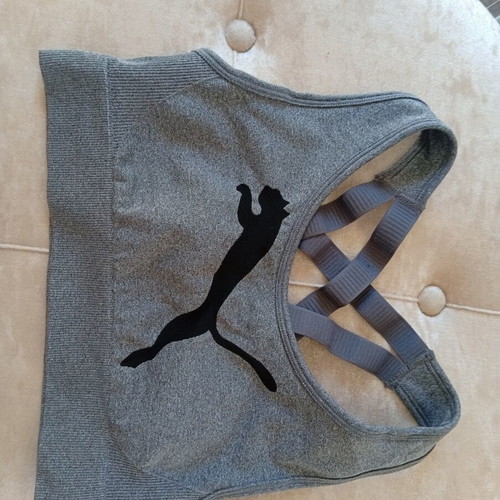 Puma sports bra used, size S, gray