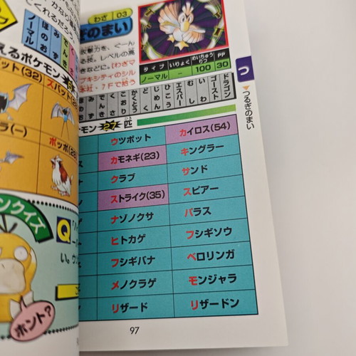Pokemon Red Green Blue Encyclopedia used, official Japanese vintage strategy guide book
