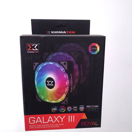 Xigmatek Galaxy III Royal Case Fan 120mm with ARGB lighting, set of 3