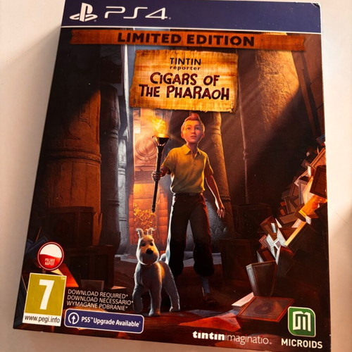 PS4 Tintin Cigars of the Pharaoh Steelbook like new