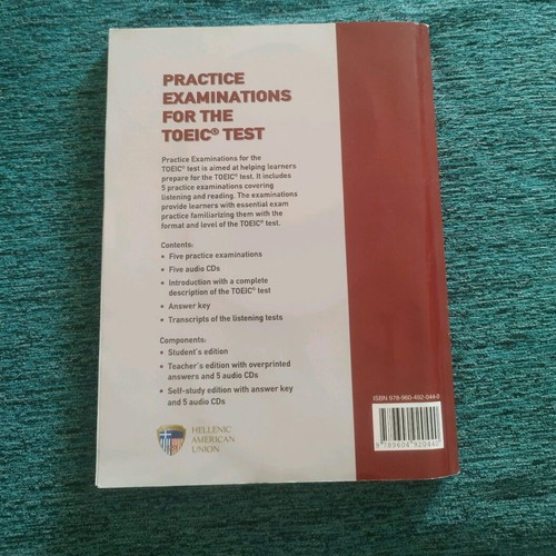 Toeic book like new, English language