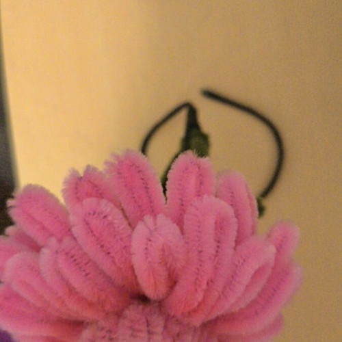 Handmade table decor pink gerbera flower