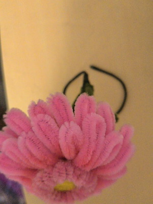 Handmade table decor pink gerbera flower