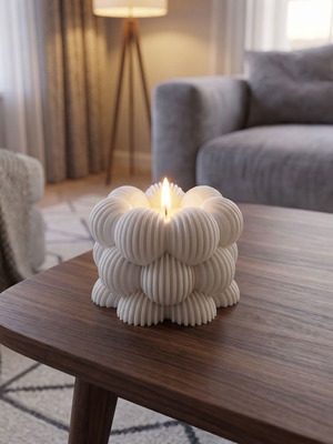 Decorative Soy Tealight Candle with 6 Aromatic Baby Powder and White Musk