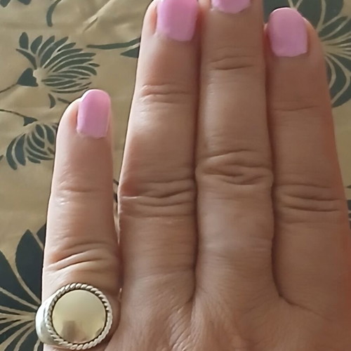 Ring 925 silver and 750 gold like new, size 55