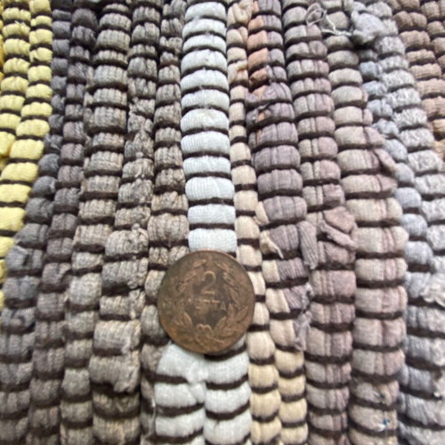 Greek 2 Lepta Coin 1878 Used, King George I Bronze