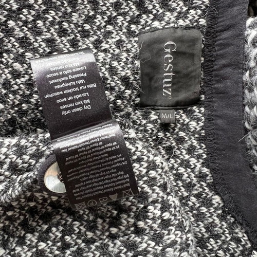 Gestuz Elvida women's cardigan like new, size M/L, black and gray
