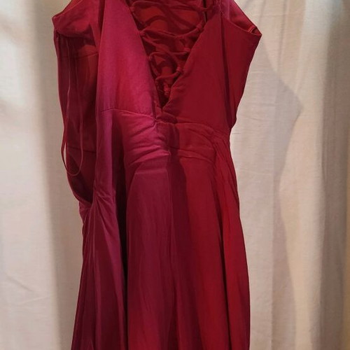 Pink Bershka dress like new with back cords and neck tie