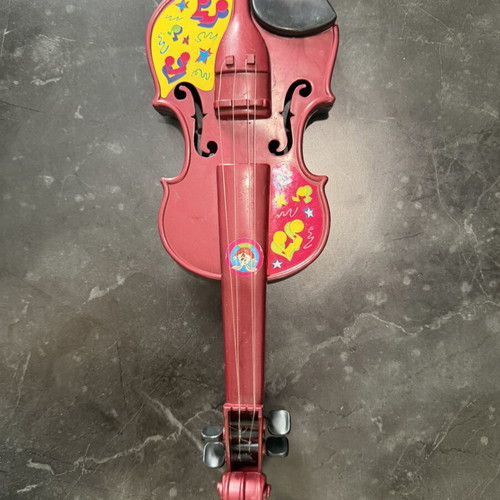Mini burgundy violin toy