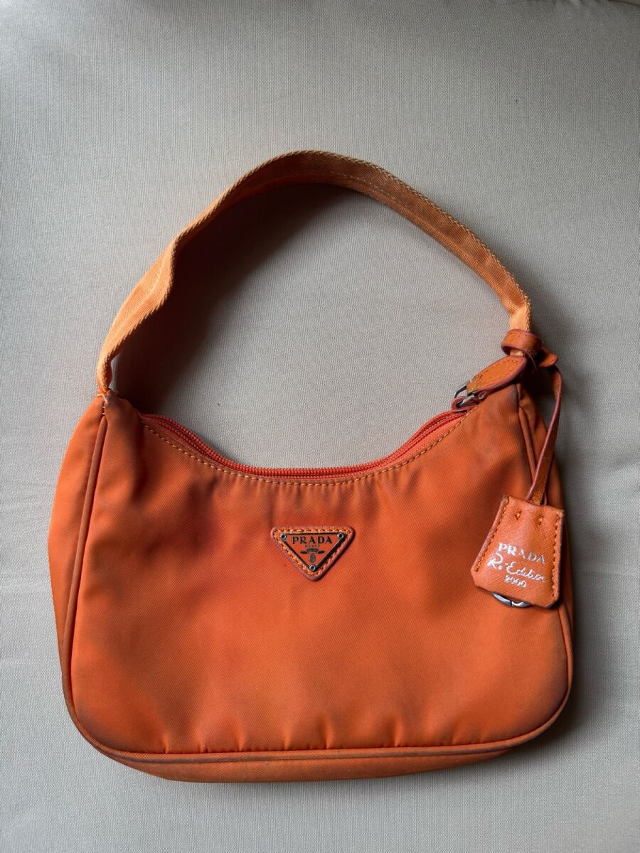 Prada shoulder bag used, vintage, orange - € 120,00 - Vendora.cy