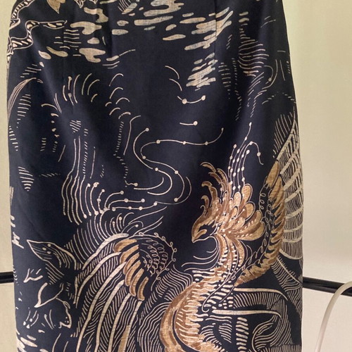 Massimo Dutti High-Waisted Mini Skirt Silk Like New, Black