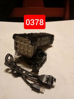 Bicycle light new with 12 LED, 5 modes, digital display, USB