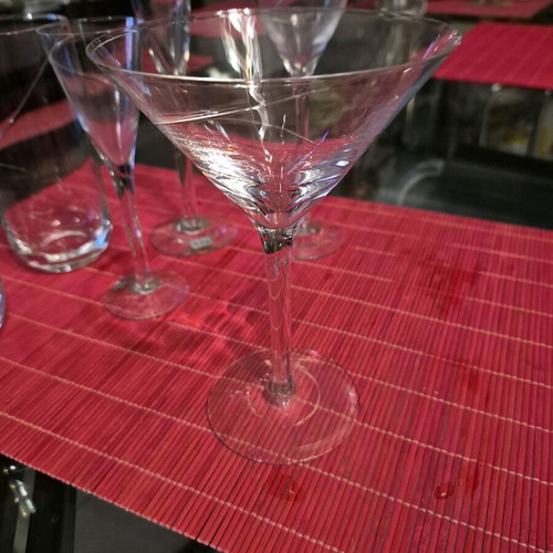 Kosta Boda vintage Line glassware set by Anna Ehrner like new