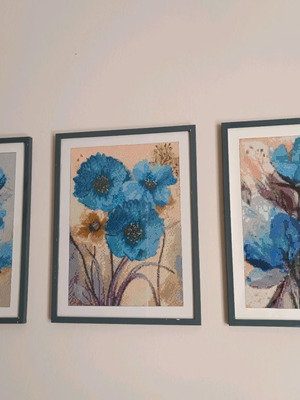 Diamond mosaic paintings new, set of 3 pieces 30x40