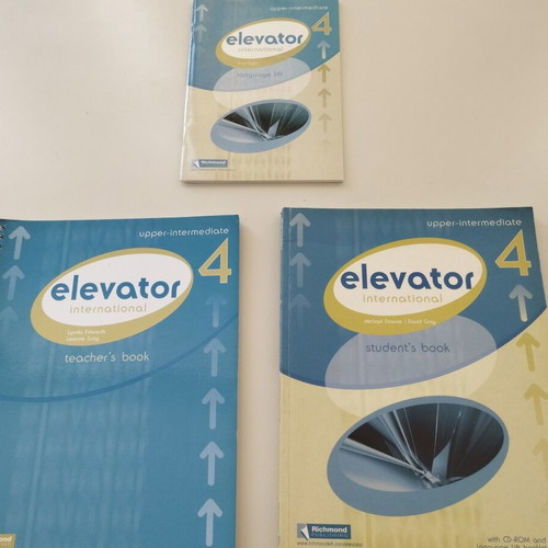 Elevator International 4 Upper-Intermediate Complete Set with Teacher's Book and CD-ROM like new