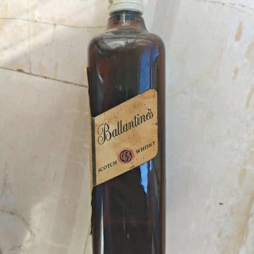 Empty Ballantine's Finest Scotch Whisky bottle 1970s used vintage collectible