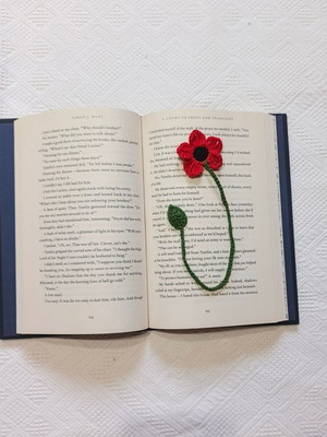 Flower crochet bookmark new, handmade
