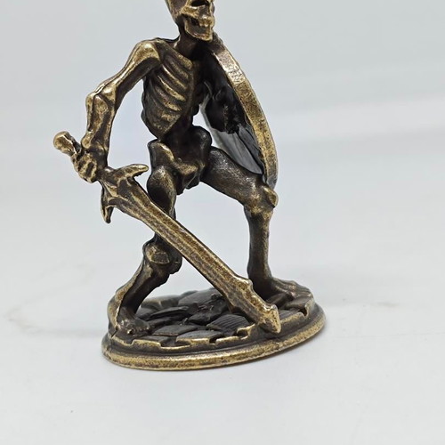 Bronze Skeleton Warrior Miniature like new