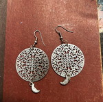Dangling earrings new, silver
