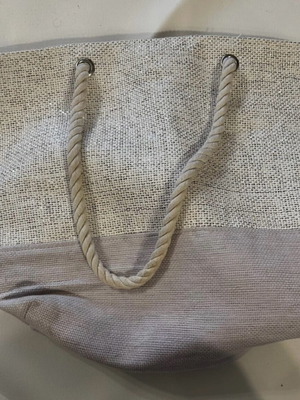 Beach bag used shoulder white