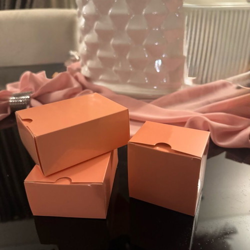 Paper jewelry boxes new, pack of 3, slightly pinkish
