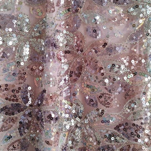 Athenee Official Mini Dress with Sequins Like New, Pink Nude