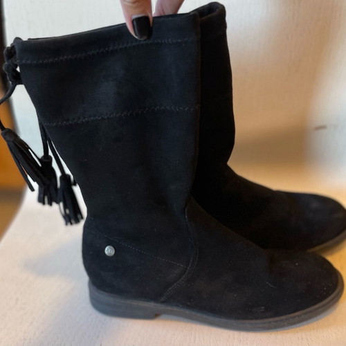 XTI Kids children's black boots used, size 38