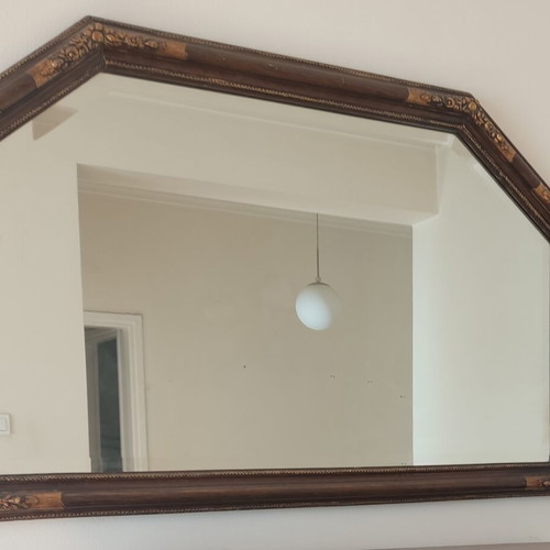 Mirror used with wooden finish