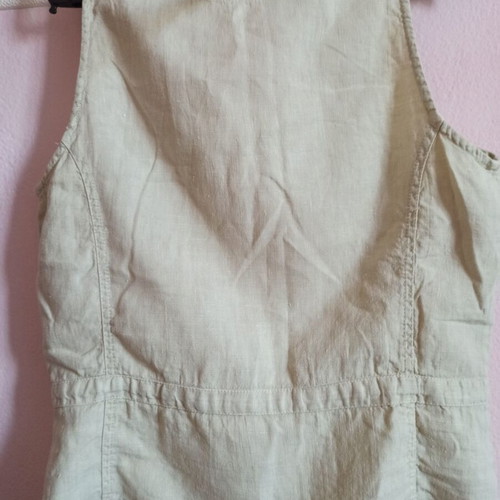 On Line women's linen vest beige medium like new