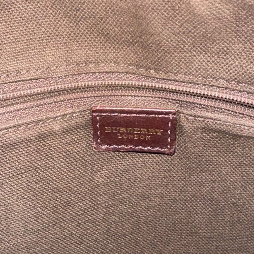 Burberry brown shoulder bag like new with check details