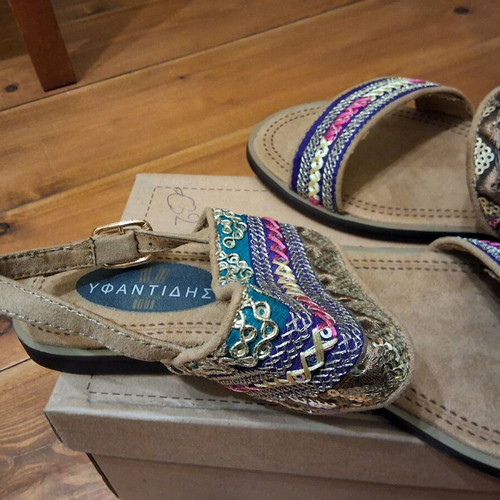 Yfantidis Women's Flat Sandals new, multicolor, size 38