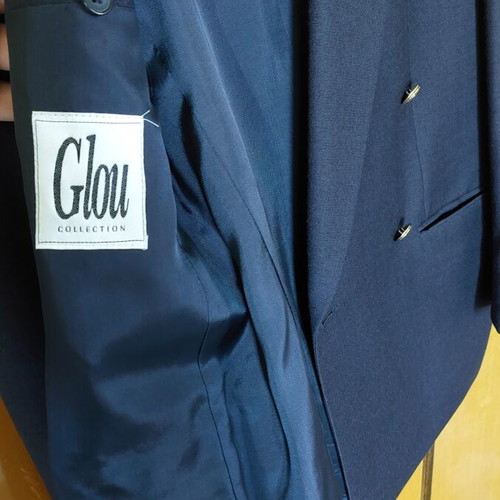 Glou men's navy blue jacket like new, wool, size 48