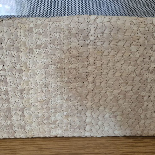 Boho Handmade Straw Clutch Bag new, beige