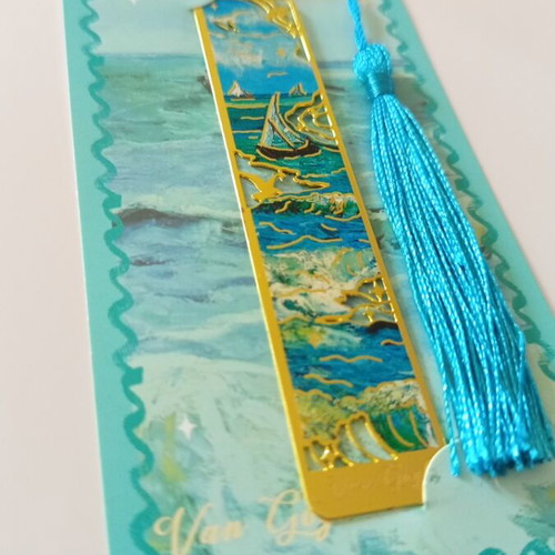 Van Gogh Boat Metal Bookmark new
