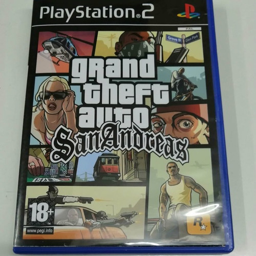 Grand Theft Auto San Andreas PS2 game, English