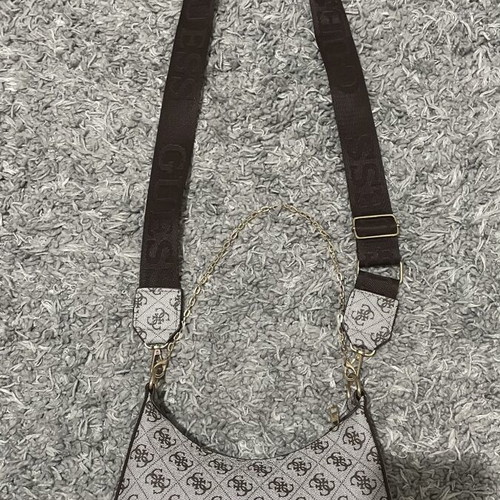 Guess shoulder bag, brown and grey