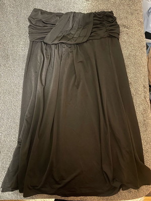Black strapless satin dress like new, size S