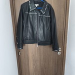 Vegan leather jacket new with studs black
