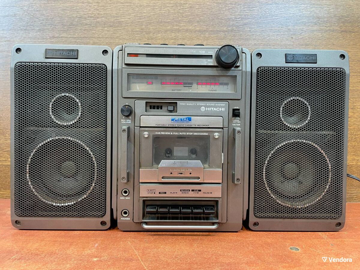 HITACHI TRK-3D80E GHETTO Blaster Boombox Vintage 3D as found. £13.52 HITACHI TRK-3D80E GHETTO Blaster Boombox Vintage 3D as found. £13.52