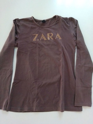 Μπλούζα Zara μεταχειρισμένη για κορίτσι 13-14 ετών XS καφέ