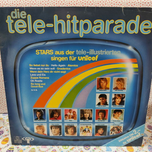 Die Tele-Hitparade vinyl record used, stars sing for Unicef