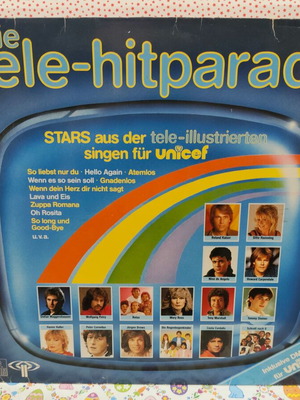 Die Tele-Hitparade vinyl record used, stars sing for Unicef