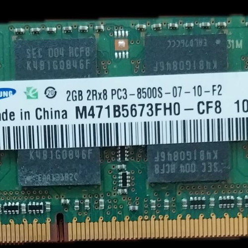 DDR3 SO-DIMM RAM modules 2GB used, pack of 2 PC3-8500 (DDR3-1066)