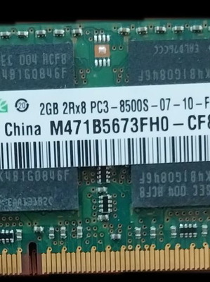 DDR3 SO-DIMM RAM modules 2GB used, pack of 2 PC3-8500 (DDR3-1066)