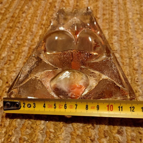 Vintage glass paperweight like new, wall mountable