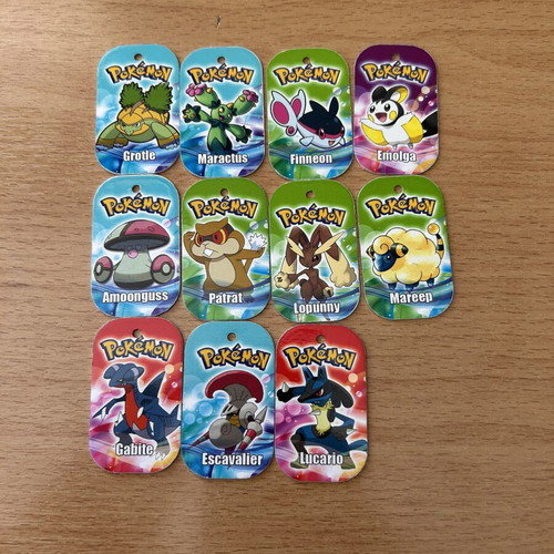 Pokemon Metal Tags New Collection 2013 set of 11, like new