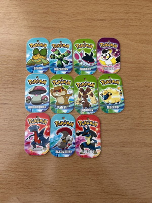 Pokemon Metal Tags New Collection 2013 set of 11, like new