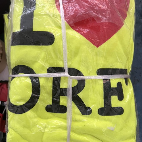 I Love Corfu T-shirts, pack of 8, yellow, size S