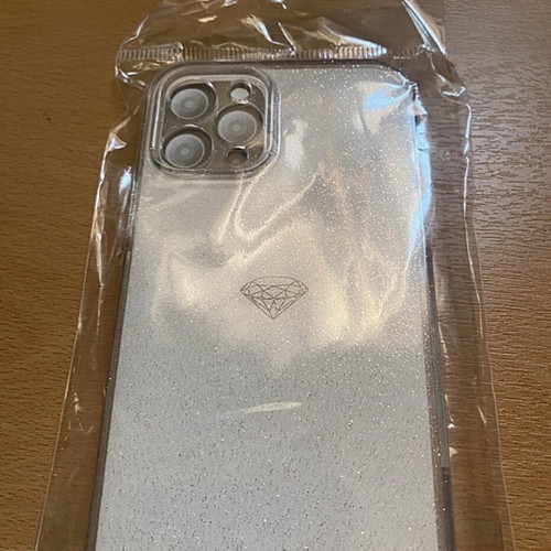 iPhone 11 Pro case unused, transparent with rhinestones