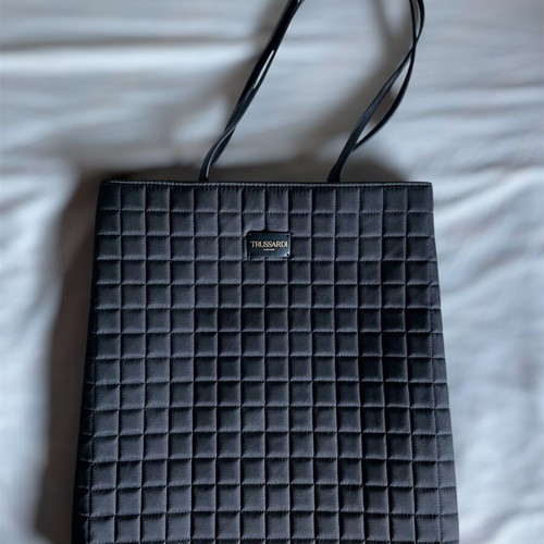 Trussardi Parfums Quilted Shoulder Bag Like New Black